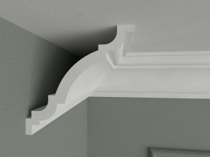 Bagheta de colt / Cornisa de interior BC23-07 dimensiuni 70x70x2000mm - Img 2