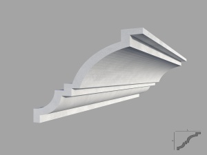 Bagheta de colt / Cornisa de interior BC25-12 dimensiuni 120x120x2000mm