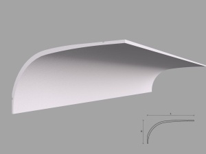 Bagheta de colt / Cornisa de interior BC34 dimensiuni 160x80x2000mm - Img 1
