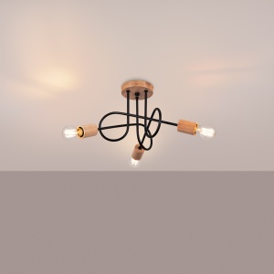 Candelabru EMBER 3 Negru - Img 3