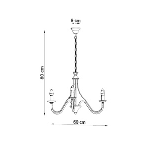 Candelabru MINERWA 3 alb - Img 4