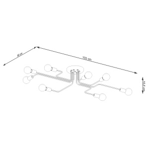 Candelabru VECTOR 8 Negru - Img 4