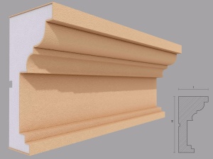 Cornisa decorativa de exterior FP426 dimensiuni 200x105x2000mm - Img 1