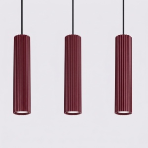 Lampă suspendată KARBON 3L burgund - Img 3