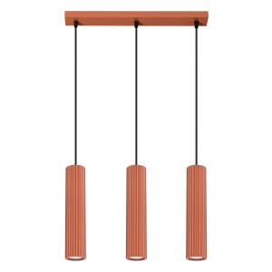 Lampă suspendată KARBON 3L Rosu Ocru - Img 1