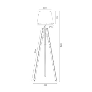 Lampadar 1 bec ASTER A3357 - Img 2