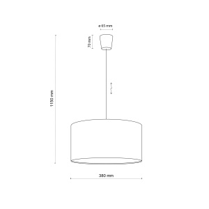 Lustra Alb 1xE27 RONDO 3231TK - Img 3