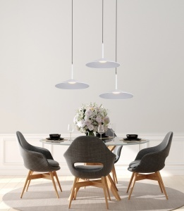 Lustra Alb LED 1 bec Sardena - Img 2