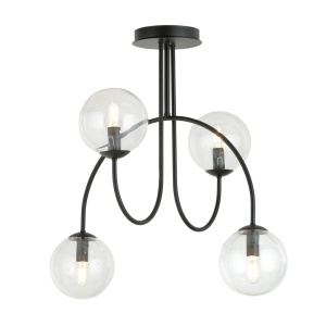 Lustra ARCHI 4A Negru TRANSPARENT - Img 1