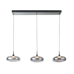 Lustra Argintiu LED 3 becuri Tenele