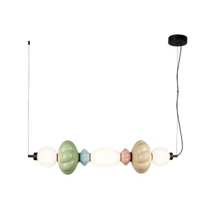 Lustra Bej - Verde - Roz - Albastru - Alb LED becuri Tordi