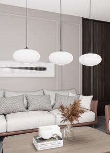 Lustra COCO 3 Negru OPAL - Img 3