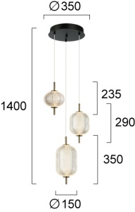 Lustra LED 3000K Pellucid 4297700 - Img 4