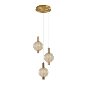 Lustra Lenti Negru Auriu x LED - Img 1