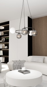 Lustra LIBRA 5 Negru MIX - Img 3