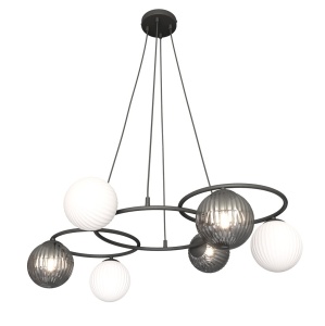 Lustra LIBRA 6 Negru MIX