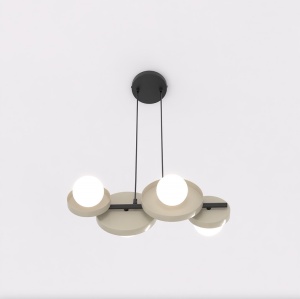 Lustra MODEL 4 Negru Bej - Img 3
