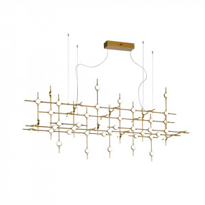 Lustra moderna aurie din metal cu 55 leduri Provenza