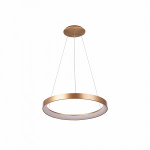 Lustra moderna aurie rotunda din metal cu led Vico d48