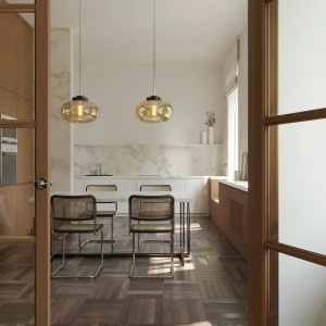 Lustra MOONSTONE P0516 E27 Bej Negru - Img 3