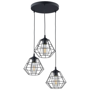 Lustra Negru 3xE27 DIAMOND 6204TK