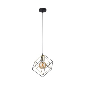 Lustra Negru Auriu 1xE27 ALAMBRE 2777TK - Img 1