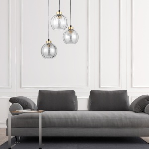 Lustra Negru Auriu 3xE27 DEVI 4579TK - Img 4