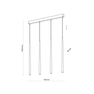 Lustra Negru Auriu 4xG9 PIANO 6422TK - Img 4