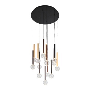 Lustra Negru LED 14 becuri Alinos