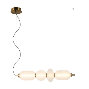 Lustra Nico Negru Auriu x LED - Img 2
