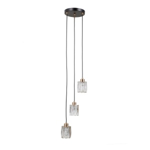 Lustra Torno Negru Auriu 3 x E14