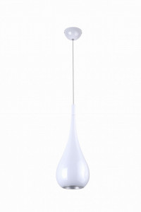 Pendul Drop Maxlight Alb -P0235  Culoare: Alb  Dimensiuni: Diametru 20cm, Inaltime 52cm - 120cm (max)   Material structura: Metal  Materail abajur: Sticla  Becuri: 1 x 40W E27 230V - nu este inclus