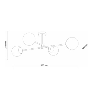 Plafoniera Auriu 4xG9 SARIUS 4738TK - Img 4