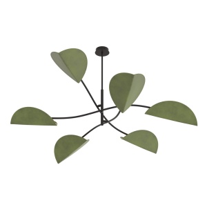Plafoniera LOTUS 6 Negru Verde - Img 2