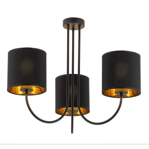 Plafoniera Negru 3xE27 TORENS 4594TK - Img 1