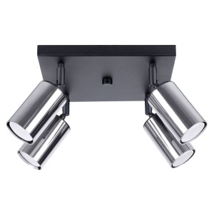 Plafonieră WINX 4 Negru Chrome