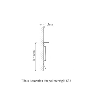 Plinta polimer rigid, Manavi, S33-8x1.5x200 cm - Img 2