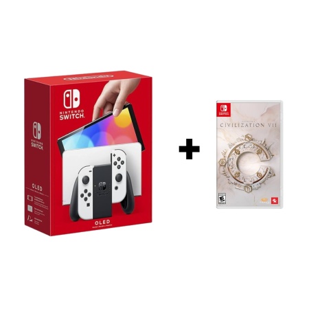 Konzola Nintendo Switch OLED Model White + Sid Meier’s Civilization 7
