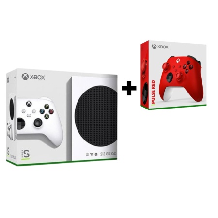 Konzola XBOX Series S 512GB SSD + Wireless controller Pulse Red