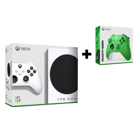 Konzola XBOX Series S 512GB SSD + Wireless controller Velocity Green