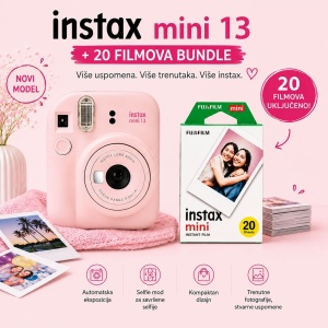 Fuji FOTOAPARAT Instax Mini 13 Candy Pink + 20 filmova