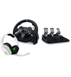 Volan Logitech Driving Force G920 XBOX ONE/S/X PC + ASTRO a10 slusalice - Img 3
