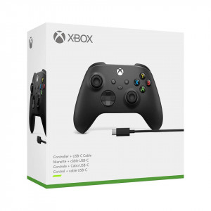 Gamepad Microsoft XBOX Series X Wireless Controller + Cable - Carbon Black - Img 1