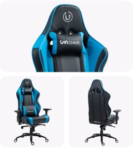 UVI Chair Sport XL Plava gejmerska / kancelarijska stolica - Img 7