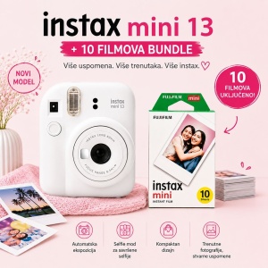 Fuji FOTOAPARAT Instax Mini 13 Clay White + 10 filmova