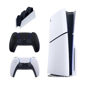 Konzola Sony Playstation 5 PS5 1TB Slim CD/DISC + Dualsense Black + Dualsense Charging Station