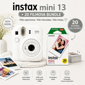 Fuji FOTOAPARAT Instax Mini 13 Clay White + 20 filmova