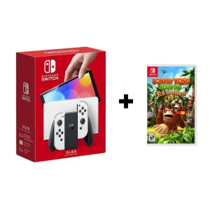 Konzola Nintendo Switch OLED Model White + Donkey Kong - Country Returns HD - Img 1