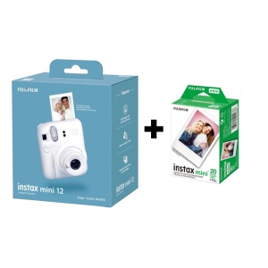 FUJI Instax Mini 12 Digitalni fotoaparat - Clay White + 20 filmova
