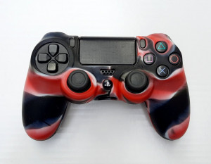 PS4 Silicone Skin Cover - Silikonska zaštita - black/red/white - Img 1